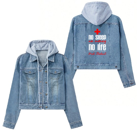No Sleep No Money No Life Med Student 4 Women's Denim Jackets