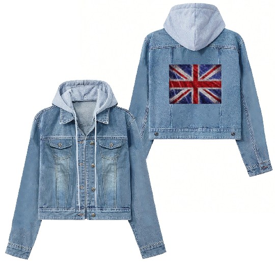 Union Jack Retro British Flag Great Britain UK Women's Denim Jackets