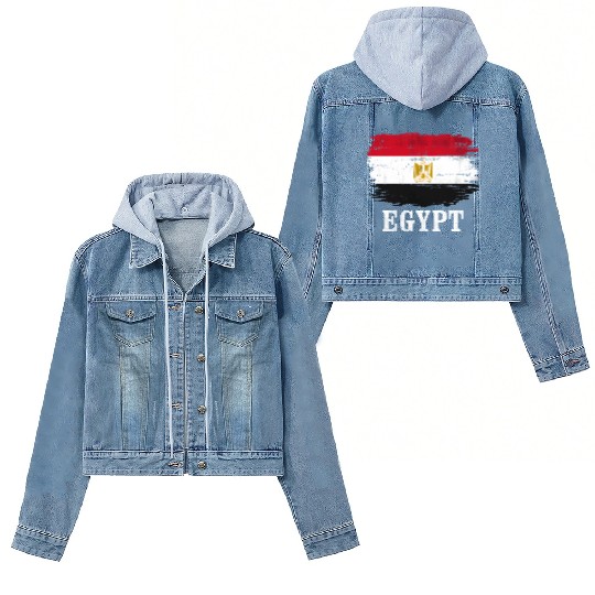Vintage Egypt Flag For Women's Denim Jackets