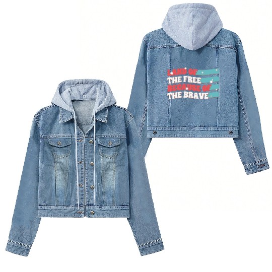 Land Of The Free Because Of The Brave Women's Denim Jackets