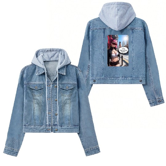 Cyberpunk Waifu Influencer Design 6 Women's Denim Jackets