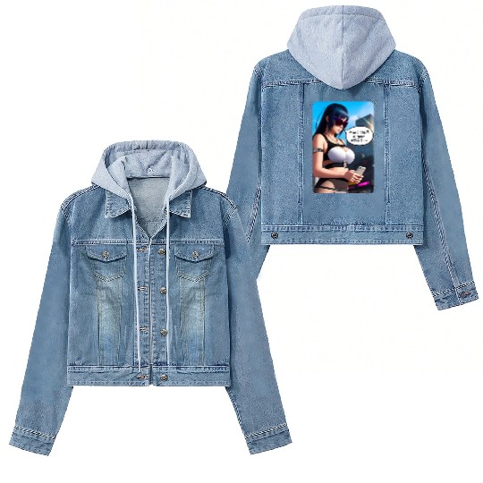 Cyberpunk Waifu Influencer Design 8 Women's Denim Jackets