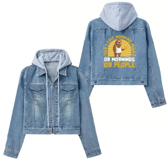 Sloth Funny Women's Denim Jackets