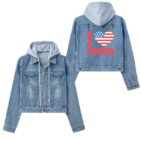 I Love America Women's Denim Jackets