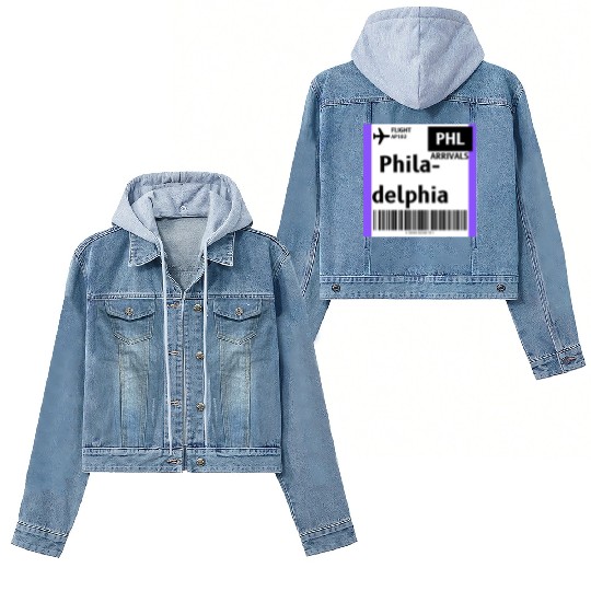 airplane ticket philadelphia Women's Denim Jackets