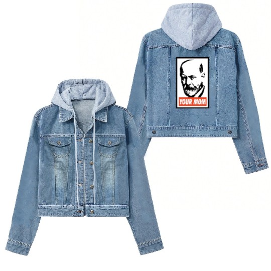 Sigmund Freud Your Mom Women's Denim Jackets
