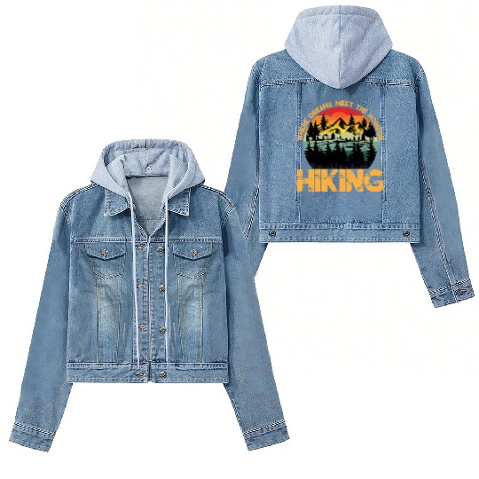 Where Dreams Meet The Horizon Hiking Summer Design Women's Denim Jackets