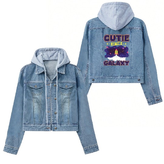 Cutie Of The Galaxy! Sweet Girl, Child Baby, Girl, Women's Denim Jackets