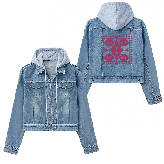 Geometric Design Women's Denim Jackets