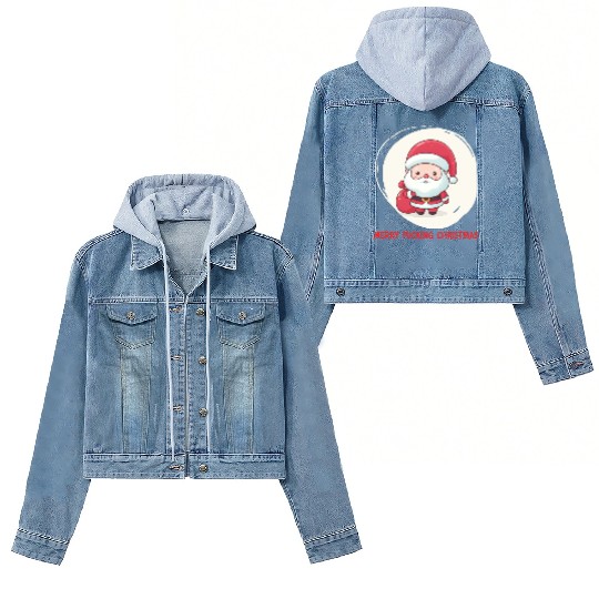 Cute Bad Santa Women's Denim Jackets