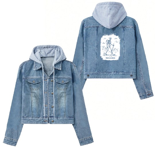 Take a Hike - White Ink Women's Denim Jackets