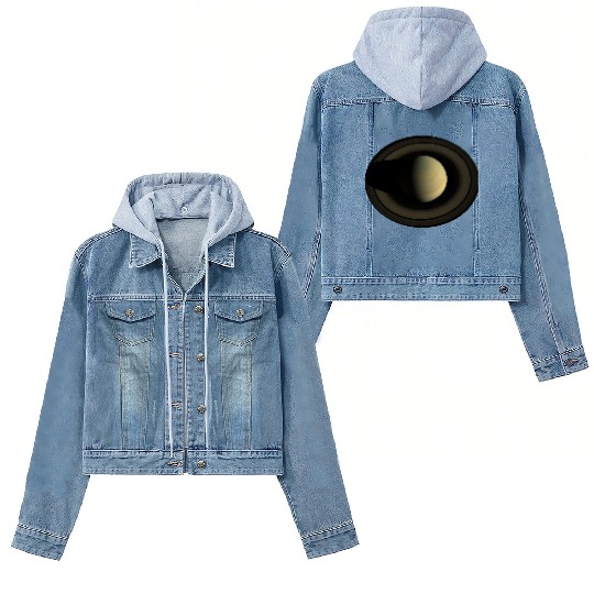 Saturn The Jewel of the Solar System Women's Denim Jackets