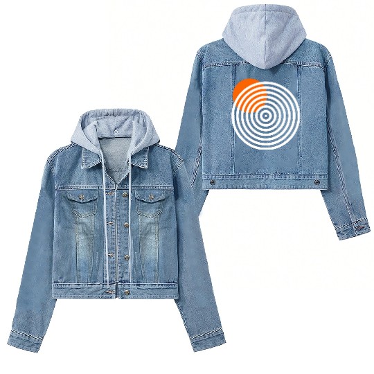 homelon orange dot invert Women's Denim Jackets