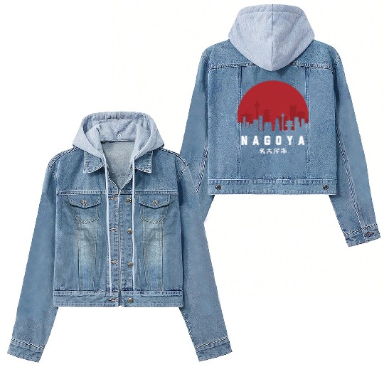 Nagoya Typography Women's Denim Jackets - Urban Statement