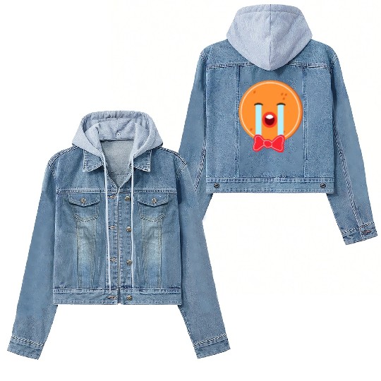 Gingerbread Man Emoticons Crying Out Loudcrying ou Women's Denim Jackets