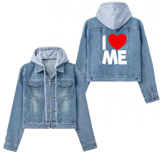 I Love Me Red Heart Self Love Affirmation Women's Denim Jackets