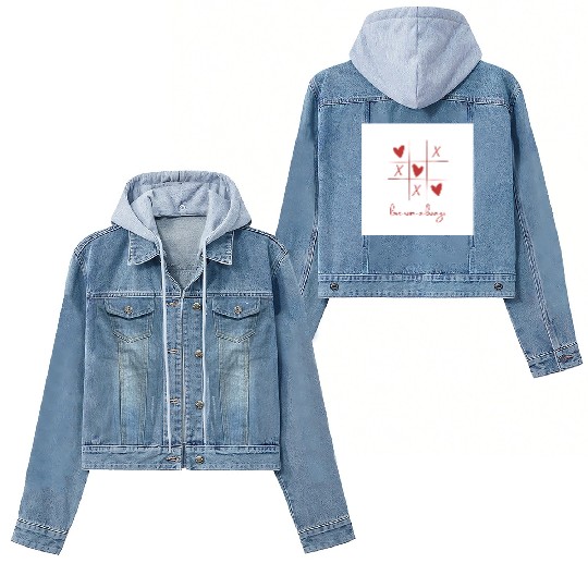 Beige Rouge Amour Saint Valentin Women's Denim Jackets