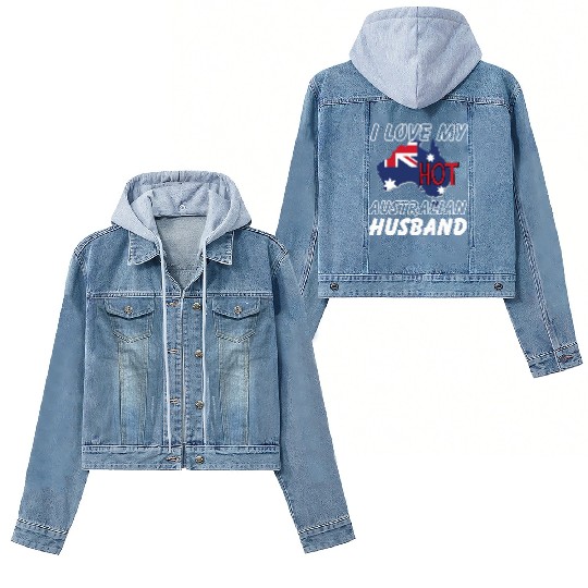 I Love My Hot Australian Husband Wife Women's Denim Jackets