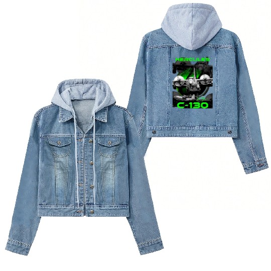 C-130 Hercules Military Aircraft Women's Denim Jackets