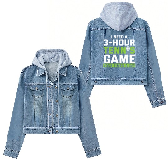 Funny Tennis PlayerTennis Lover Women's Denim Jackets
