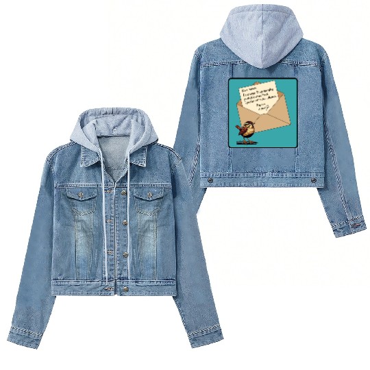 Cute Little Angry Bird Design Women's Denim Jackets