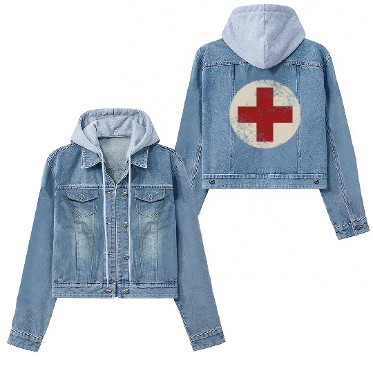 WW2 Combat Medic Symbol Women's Denim Jackets