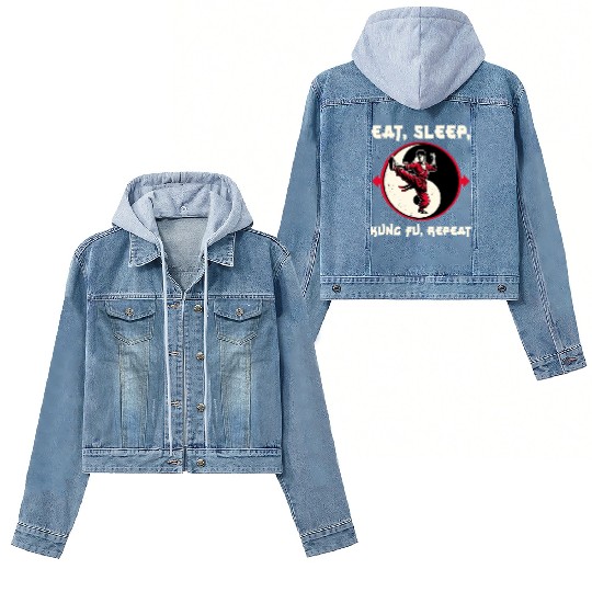 Kung Fu Chinese Kung Fu Asian Kung Fu Self defense Women's Denim Jackets
