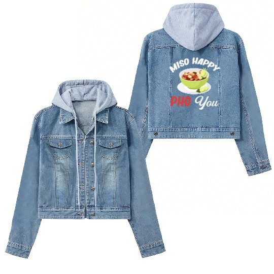 Miso Happy Pho You Asian Chinese Cuisine Women's Denim Jackets