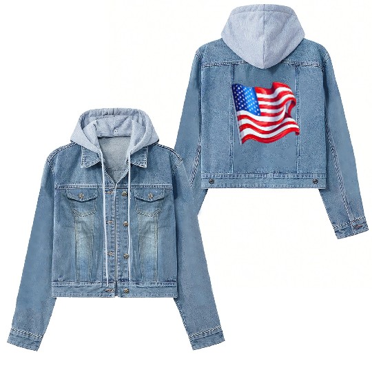 4th Of July. flag Women's Denim Jackets