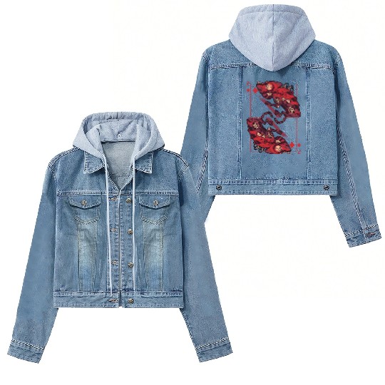 Chameleon steampunk card game Karo Jack Women's Denim Jackets