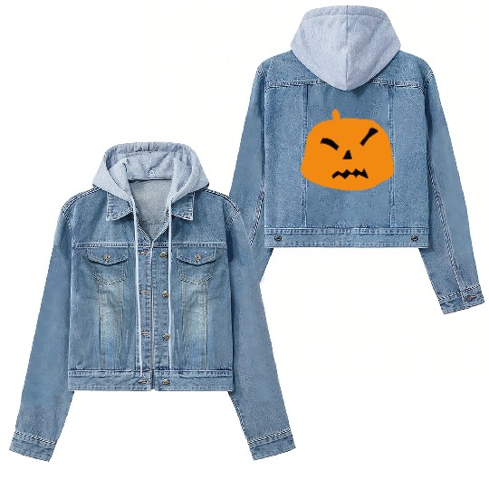 Spooky Pumpkin Halloween Women's Denim Jackets