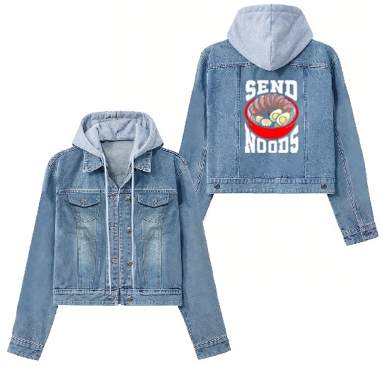 Send Noods Funny Japanese Ramen Noodle Women's Denim Jackets