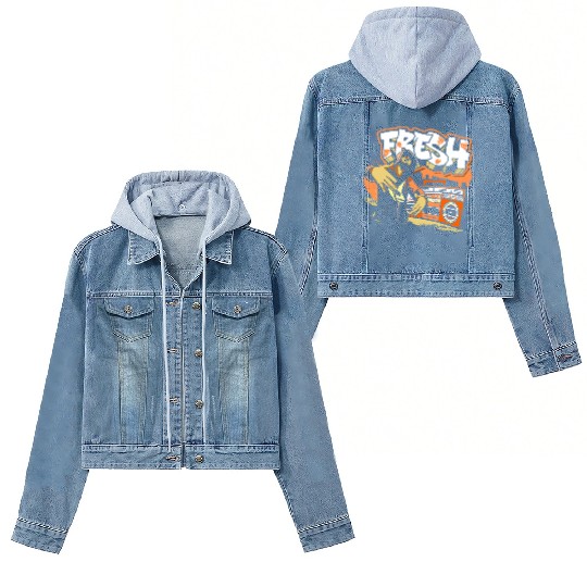 Graffiti Train Streetwear Old School Women's Denim Jackets
