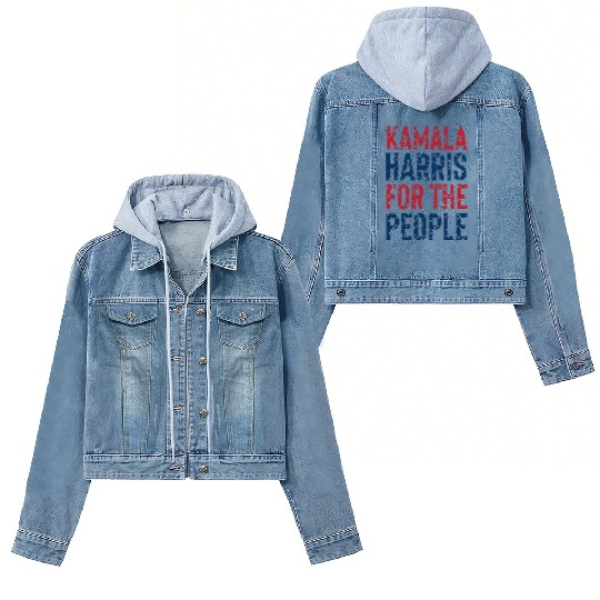 Kamala Harris 2024 for President Vote Tim Walz Women's Denim Jackets