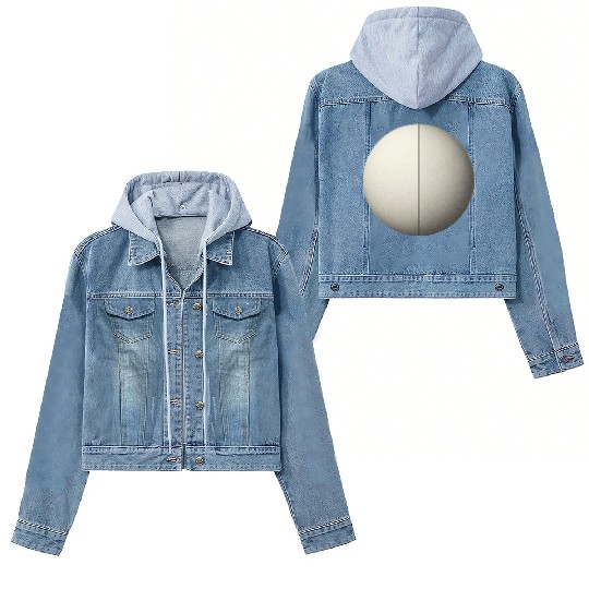 geometric circle Women's Denim Jackets