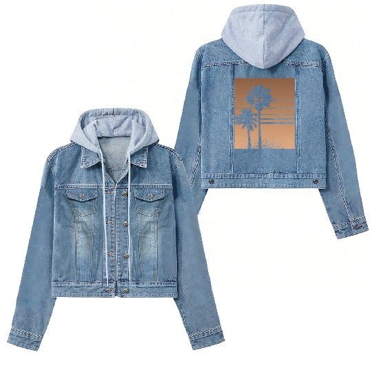 Palm Trees Women's Denim Jackets
