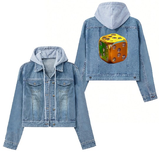 Dice Game Boy Casino 3D Art Women's Denim Jackets