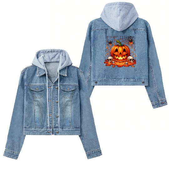 happy halloween Women's Denim Jackets