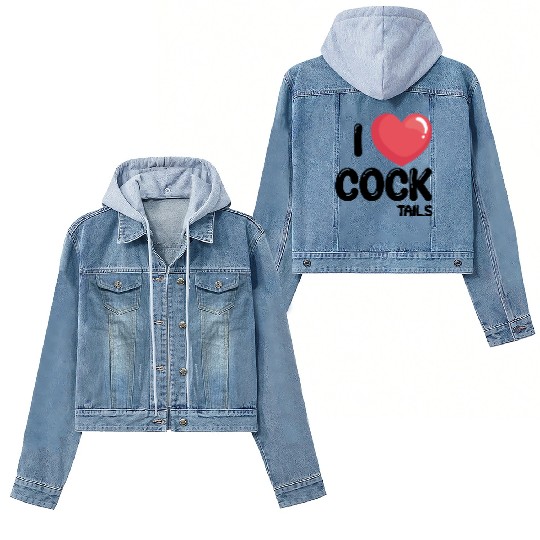 Funny I Love Cocktails 1 Women's Denim Jackets