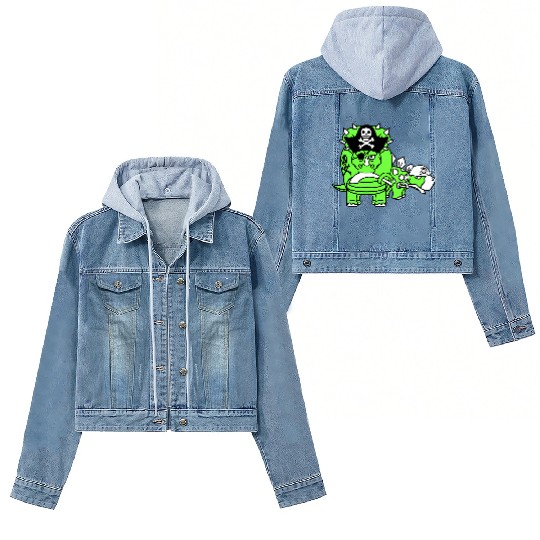 Triceratops Stegosaurus 2 Dinosaur Pirates Dinos Women's Denim Jackets