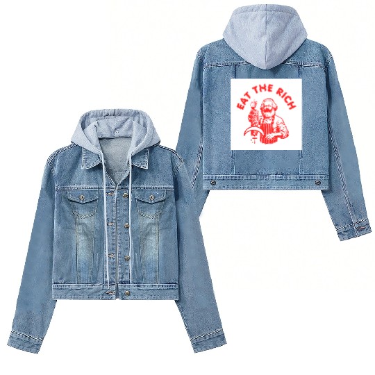 Eat the rich Karl Marx Eat Doner Kebab Rich Women's Denim Jackets