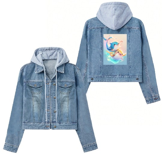 Happy birthday bevels tuna Women's Denim Jackets