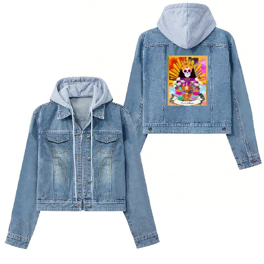 Butterfly Santa Muerte Women's Denim Jackets