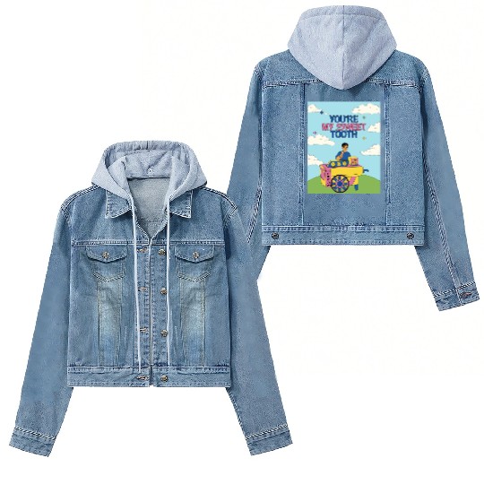 Ice cream design Women's Denim Jackets