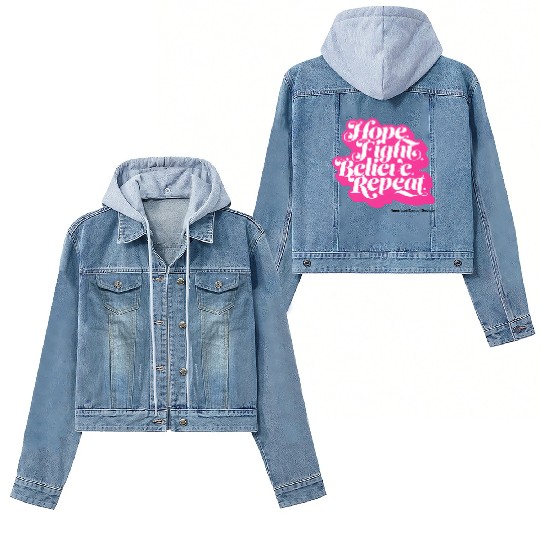 Hope Fight Believe Repeat American Cancer Society Women's Denim Jackets