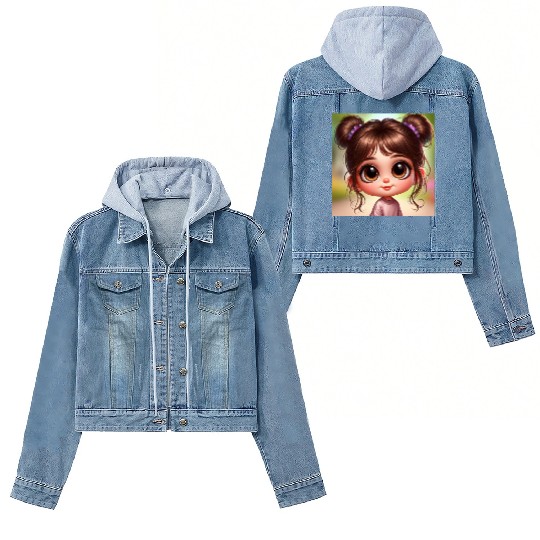 SPARKLY BROWN EYES Women's Denim Jackets