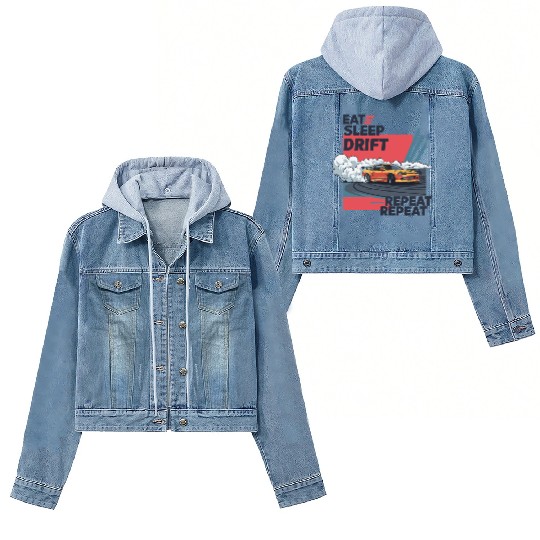 Eat Sleep Drift Repeat Women's Denim Jackets – Neon JDM Car Raci