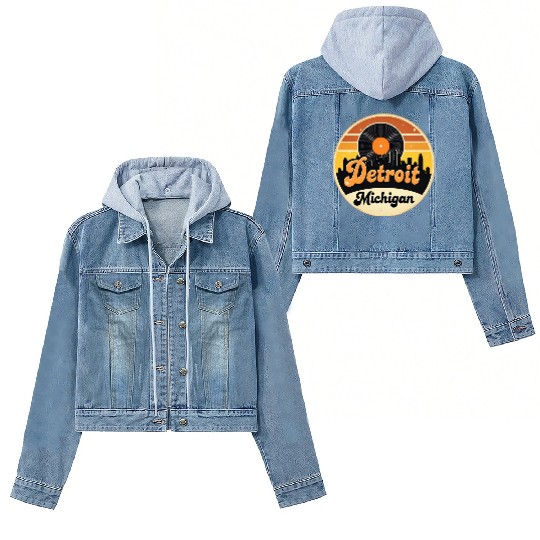 Detroit Souvenir and Travel Gift Idea Women's Denim Jackets