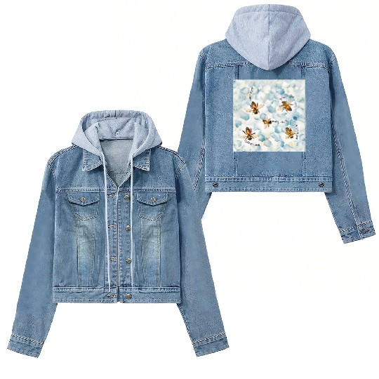 Bumble bee be kind of a bitch funny bug insect Women's Denim Jackets