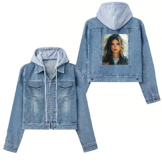 Urban Glow: Painted Horizon Women's Denim Jackets